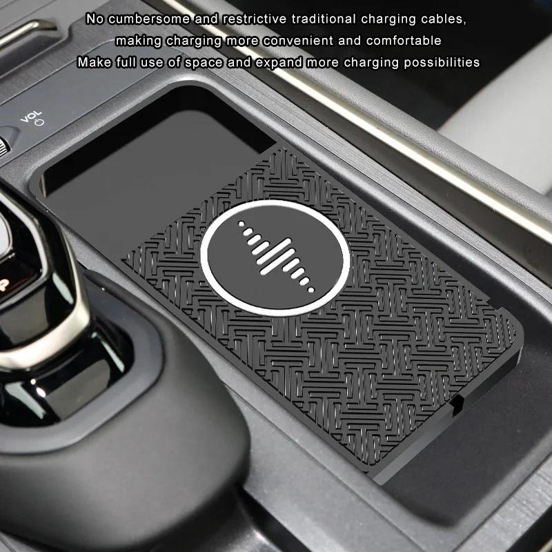 Type C Car Wireless Charger Mat Silicone Non-Slip Pad for iPhone 15 14 13 12 11 Samsung S24 Xiaomi Car Phone Fast Charging Stand
