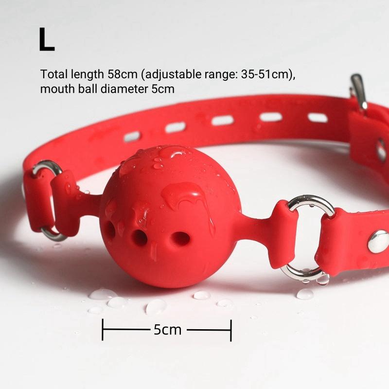 3 Sizes Soft Safety Silicone Open Mouth Gag Ball Bdsm Bondage Slave Ball Gag Erotic Sex Toys For Woman Couples Adult Sex Games