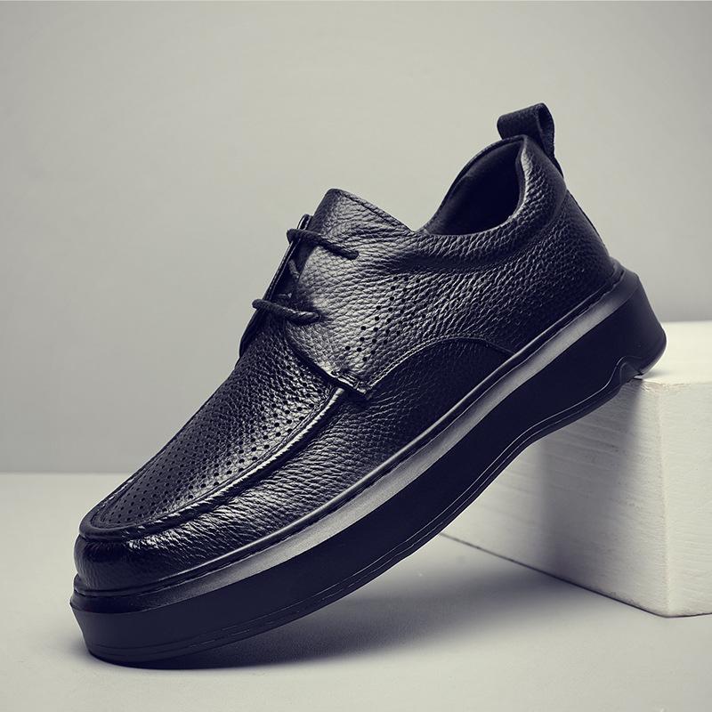 2025 new men's first-layer cowhide loafers are soft and breathable, one-pedal, versatile, fashionable and comfortable, and do not grind feet