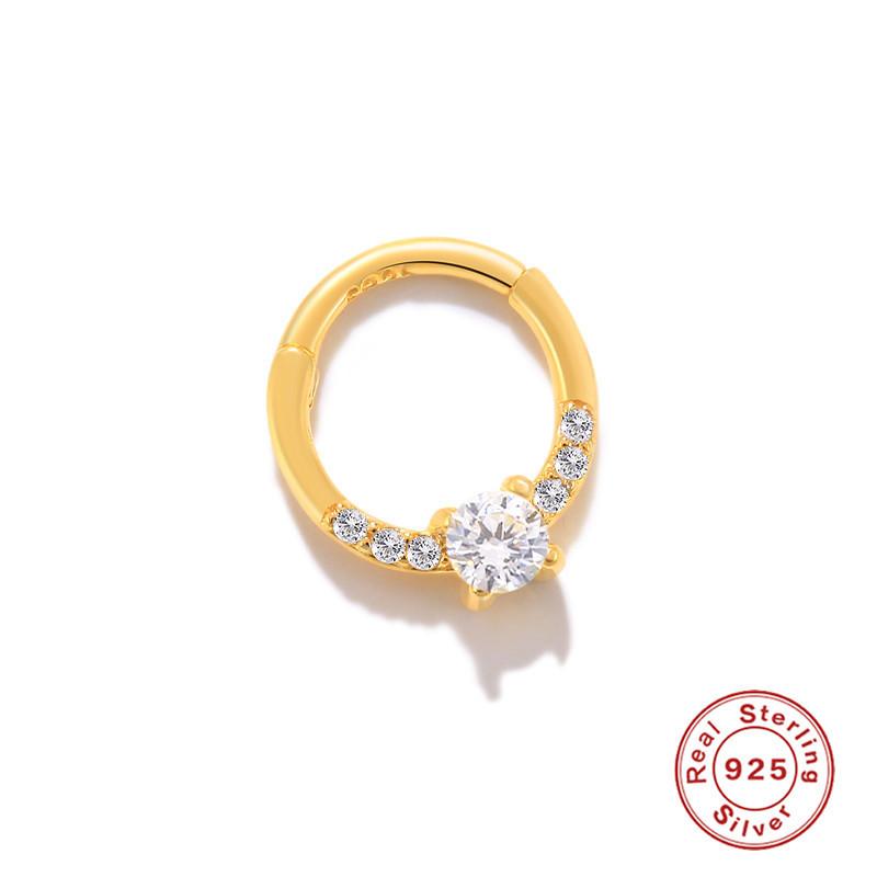 Sterling Silber S925 Körperpiercing Knorpel Nahtloser Nasenring Offener Ring Piercing Mode Nasenring Ohrringe Fußohrringe Ohrringe