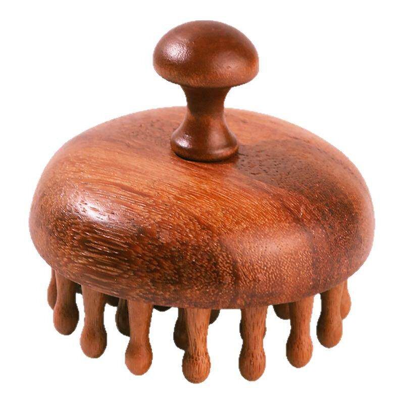 

Sandalwood Round Massage Comb for Head and Scalp, a Good Tool for Unclogging Hair Follicles, Smoothing and Health-Preserving Comb Disc Massage Comb [1 Pack]