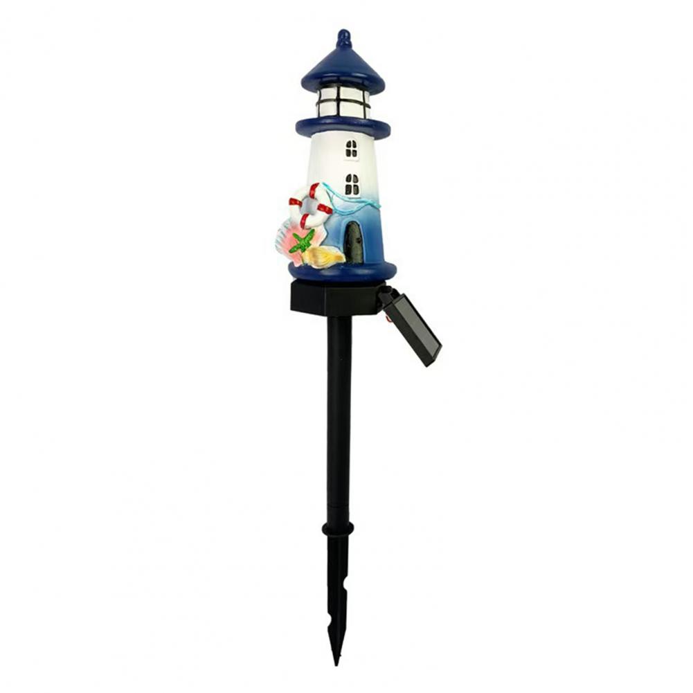 Outdoor Solar Lighthouse Decorative Solar Light Nautical-themed Solar Lighthouse Stake Lights for Outdoor Garden for Halloween