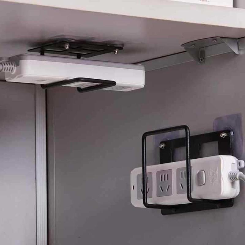 Wall Mounted Router Holder Wifi Storage Bracket Easy To Install Non Drilling Power Socket Rack Bookshelf