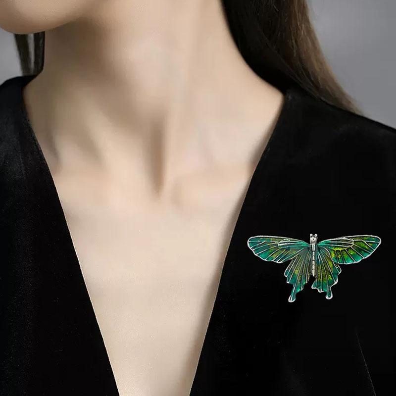 Retro Insect Brooch, Women's Exquisite Oil-dripping Butterfly Brooch, Fashionable Design Sense, Niche Brooch