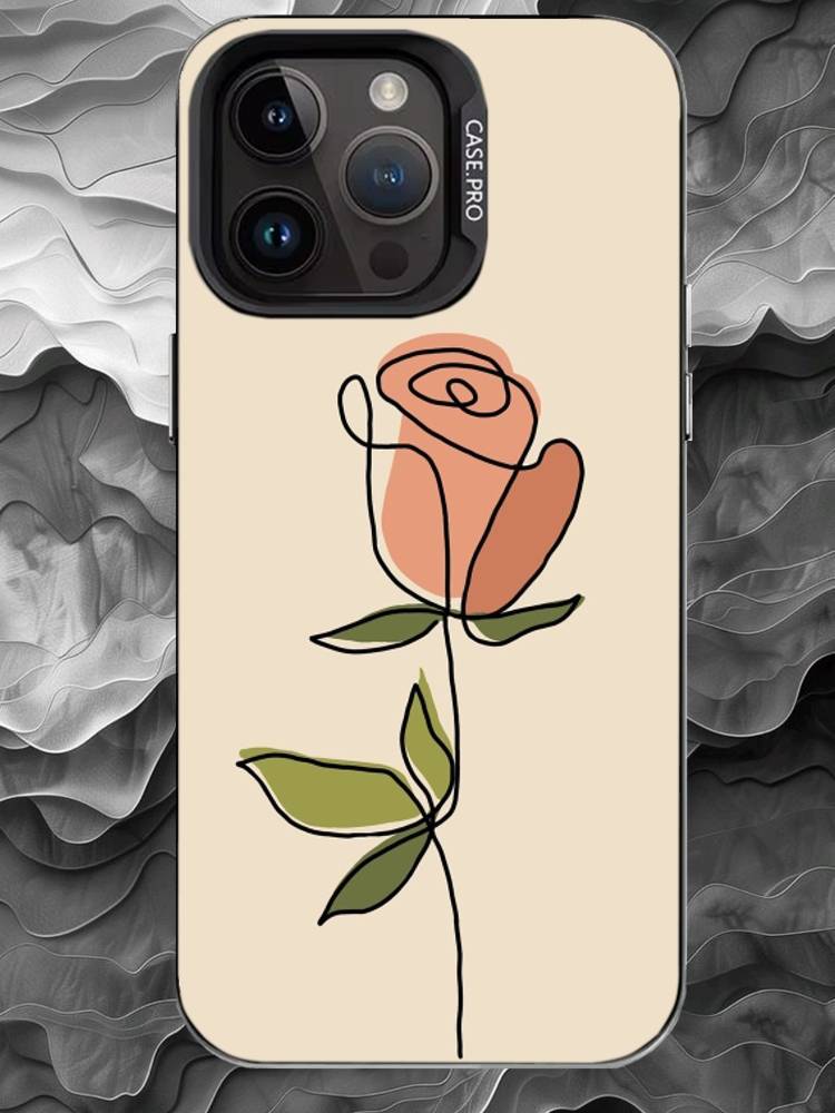 M-Modern minimalist abstraction Phone Case For iPhone 17 16 15 14 13 12 11 Pro Max Plus Silver Matte Black Cover