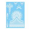 Baizihuahu White Lace Tattoo Sticker for Women, Temporary Face Body Arm, Waterproof Fake Decal Wedding Party Festival