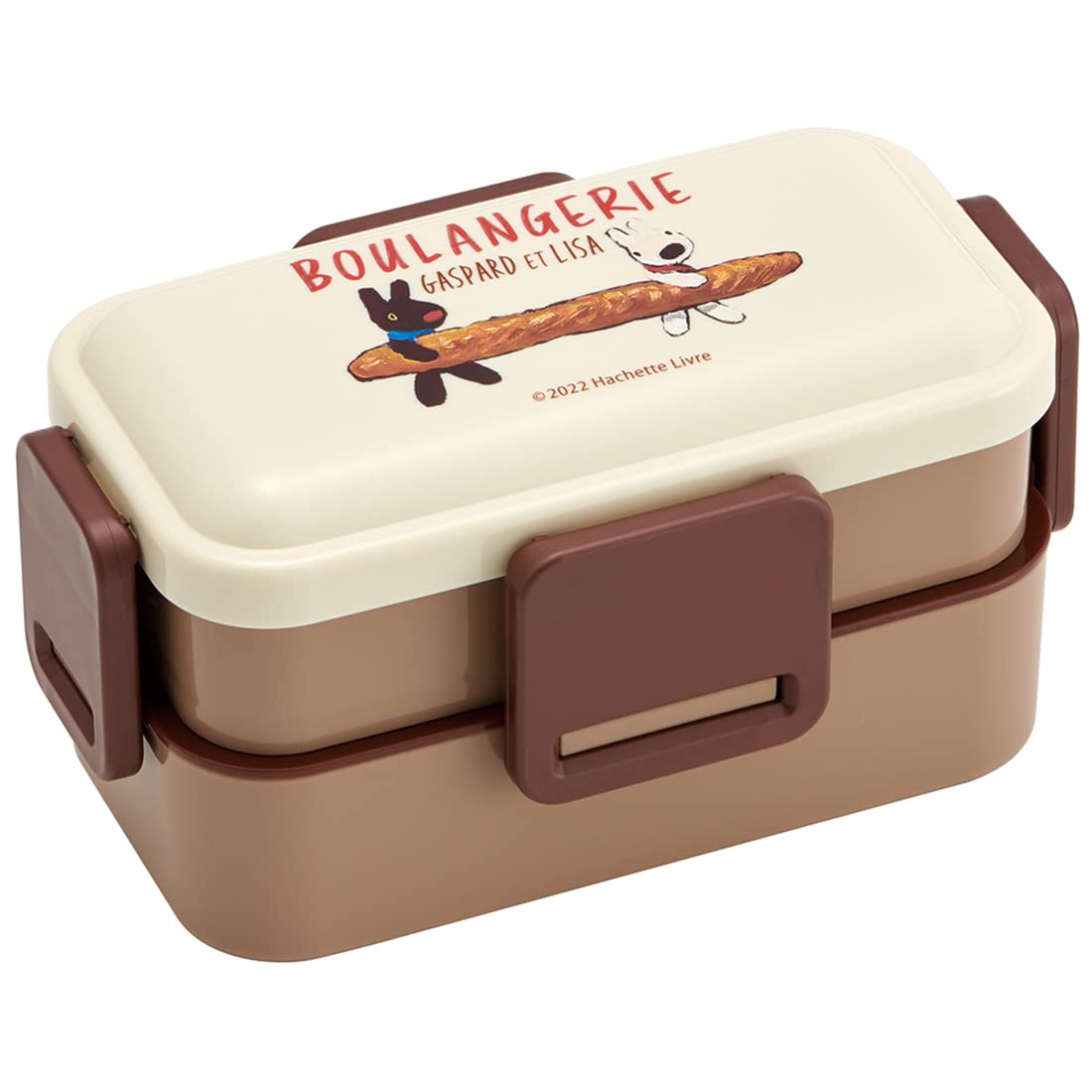 

Skater Softly Filling Bento Gaspard and Lisa Made in Antibacterial, Dome-Shaped Lid, Two-Tier Box, 600ml, Design, Japan, PFLW4AG-A