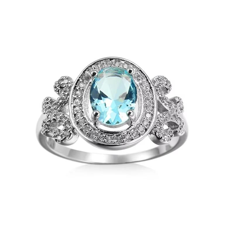 Anelli Femminili di Lusso in Argento Sterling con Zirconi Taglio Rotondo per Donne 4 Griffi Promessa Amore Fedina Matrimoniale Moda Regalo