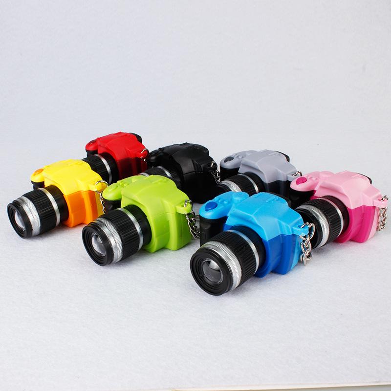 Creative DSLR Camera Keychain with LED Light & Sound - Phone Case Ornament Pendant