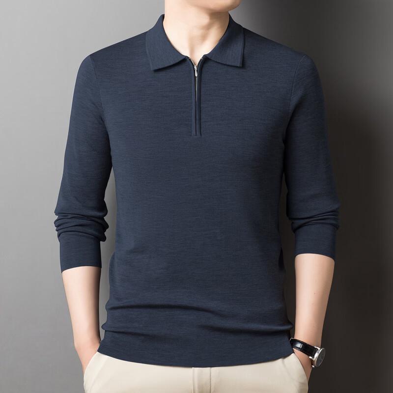 Firstview Men s Fine Wool Polo Neck Pullover Sweater FV25D2131 2XL