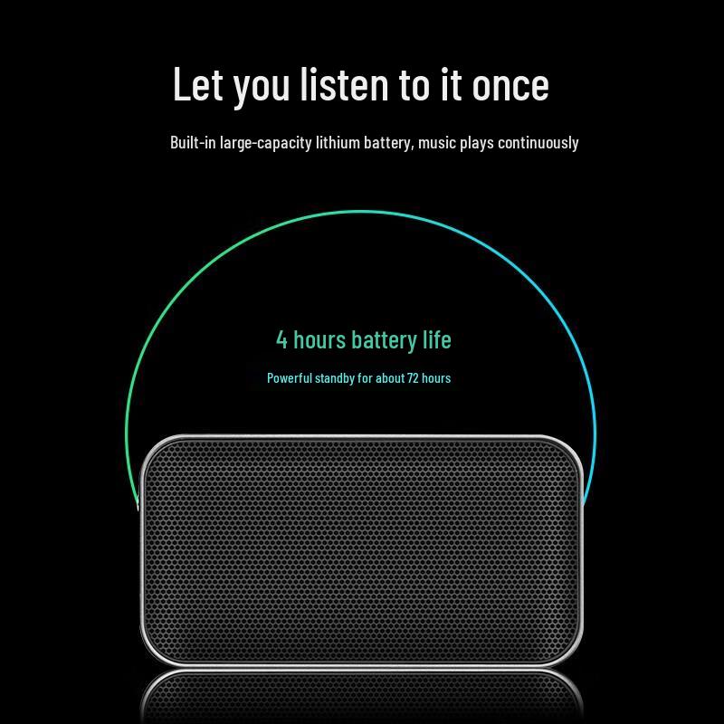 Compact Metal Portable Bluetooth Speaker CN Plug (adapter Included)