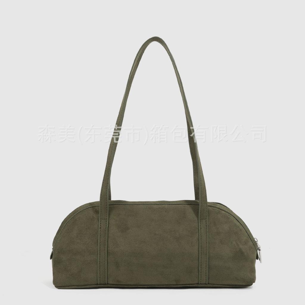 Korean Version Artistic Handbag Commuting Solid Color Shell Bag Large Capacity Armpit Bag Casual Versatile Women's Bag