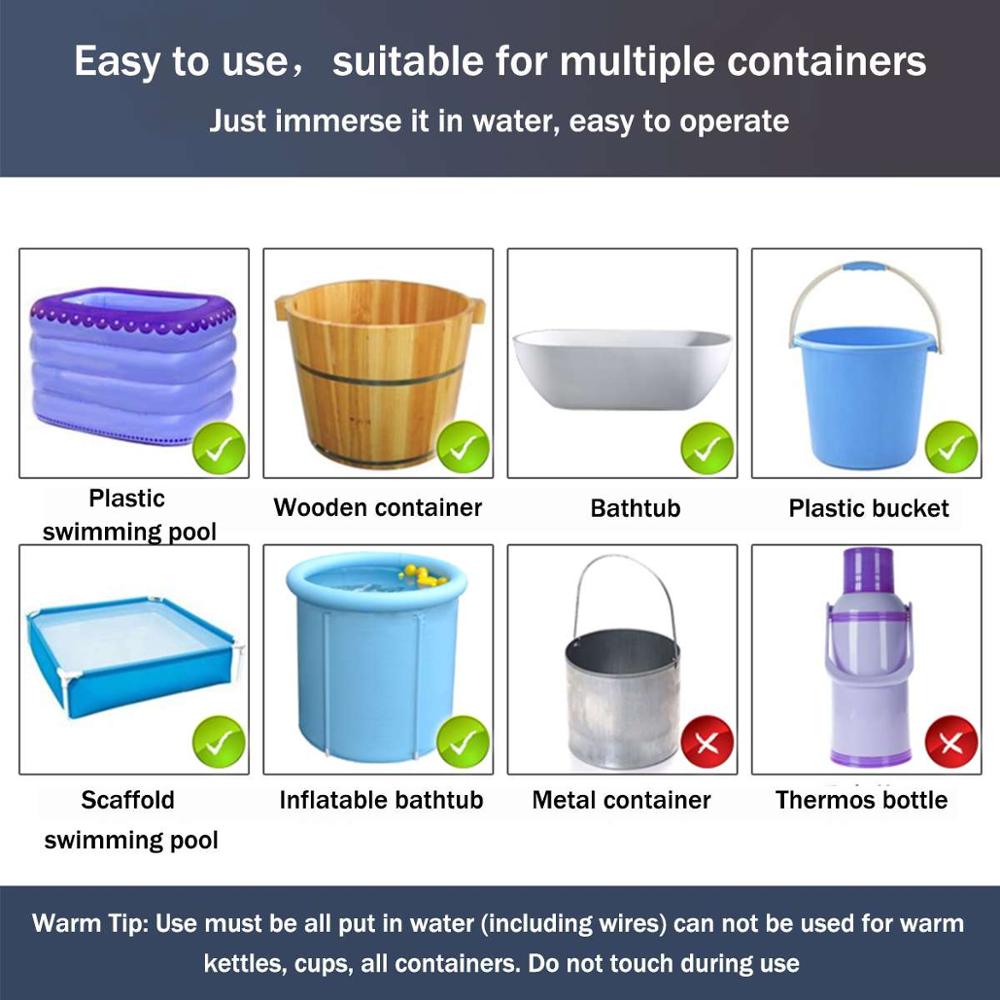 110V 220V Elektrische Heizung Kessel Wasser Heizung Element Immersion Suspension Warmwasserbereiter Bad Schwimmbad EU