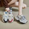 Chunky Sneakers för kvinnor Plattform Mesh Walking Shoes Bekvämt Andas Fritidsmode Lättvikts löparskor Tennisskor med snörning för kvinnor
