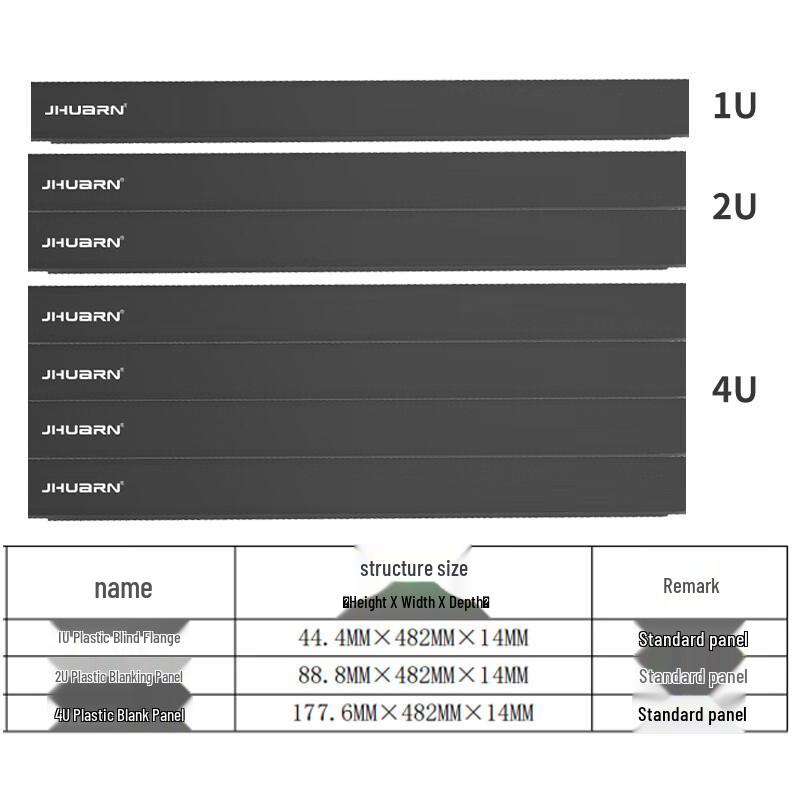 19-inch 2U Tool-Free Server Rack Blank Panel