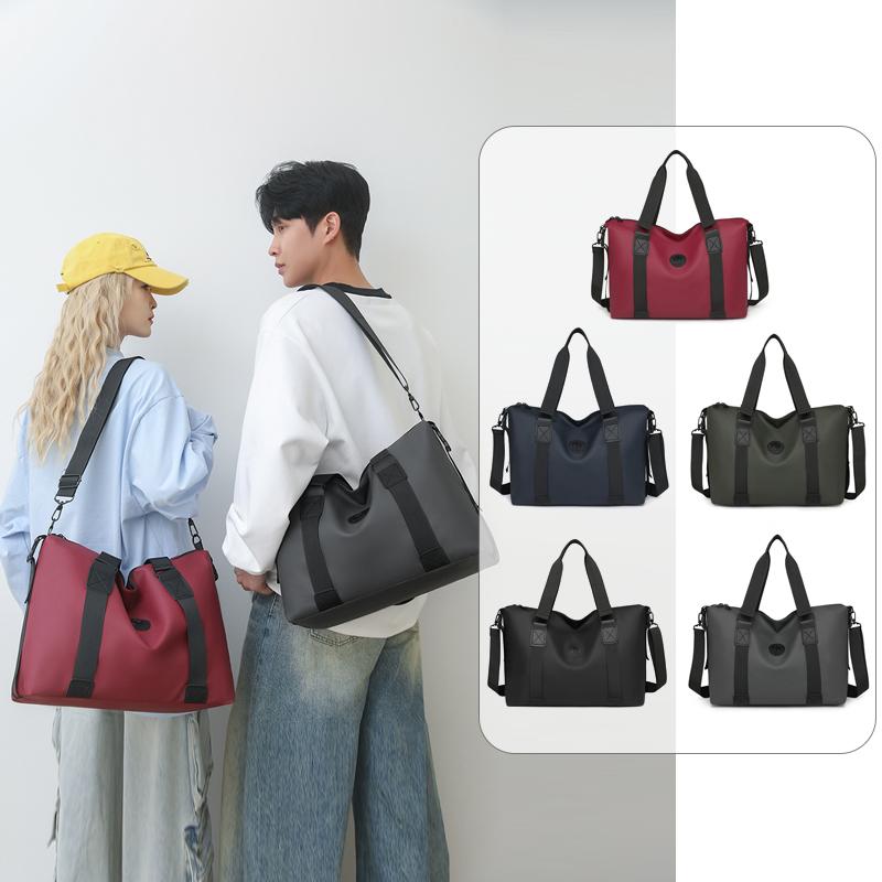 

Large Capacity Yoga Bag Short Trip Fitness Bag Lightweight Shoulder Bag чёрный