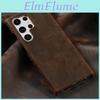 Genuine Leather Pullup Phone Retro Case For Samsung Galaxy S25 S24 Ultra S23 Plus S24ultra S22ultra A55 5g Luxury Back Cover
