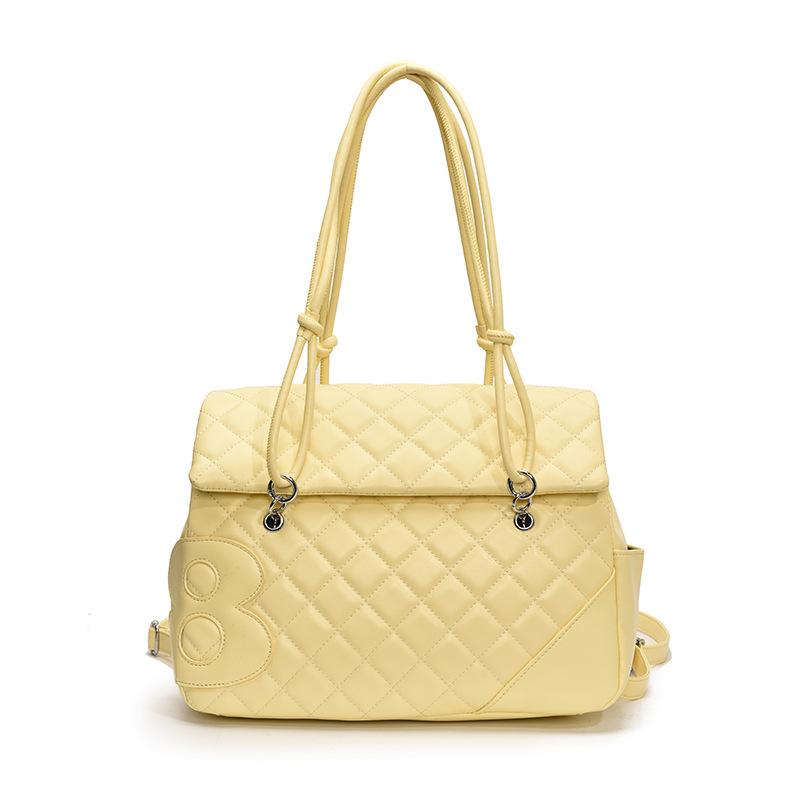 

College style fashionable large-capacity shoulder briefcase 2026 new Korean diamond small fragrant style backpack female жовтий