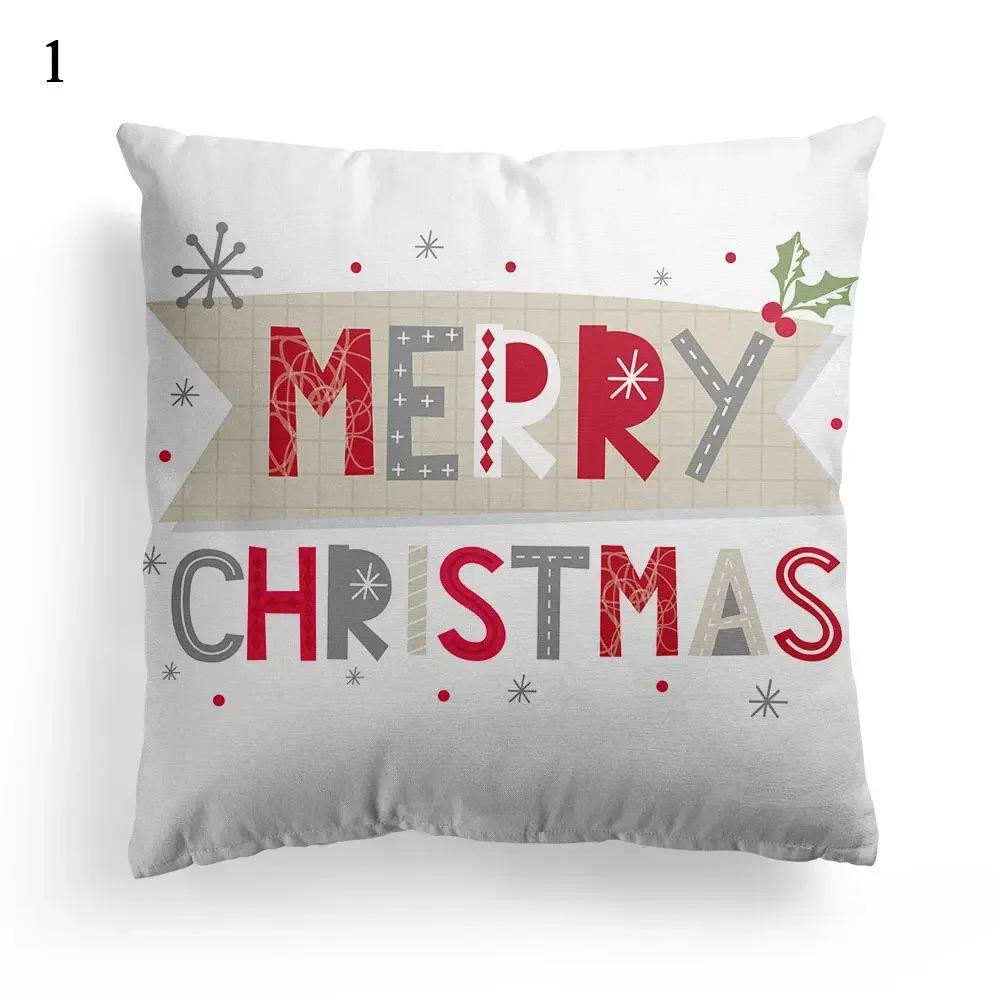 45*45cm Decorative Cushion Cover Christmas Santa Claus Pillow Cover Christmas Decoration Pillowcase Cushions For Sofa Home Gifts