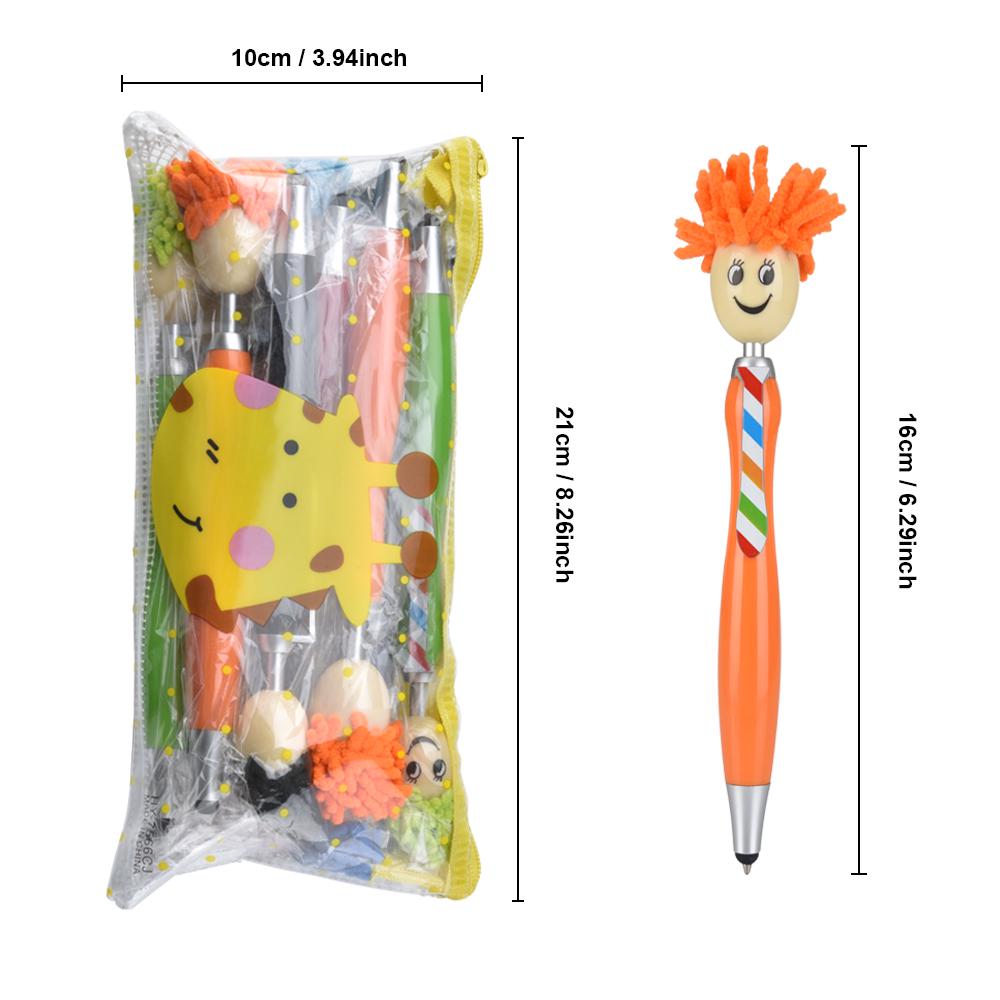 12/24Pcs Cartoon Painting Ballpoint Pen Baby Girl Colorful Birthday Gift Wax Pencil Set