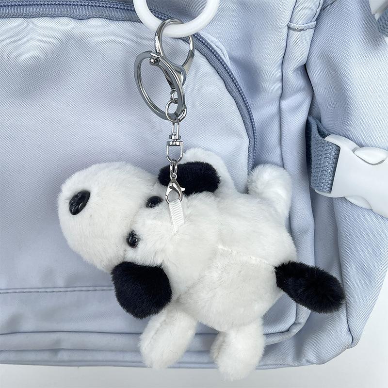 

New Cute Dog Plush Doll Student Bag Pendant Couple Keychain Girl Heart Doll About 13cm