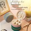 Velvet Round Portable Jewelry Storage Box for Earrings, Necklaces, Rings, and Ornaments