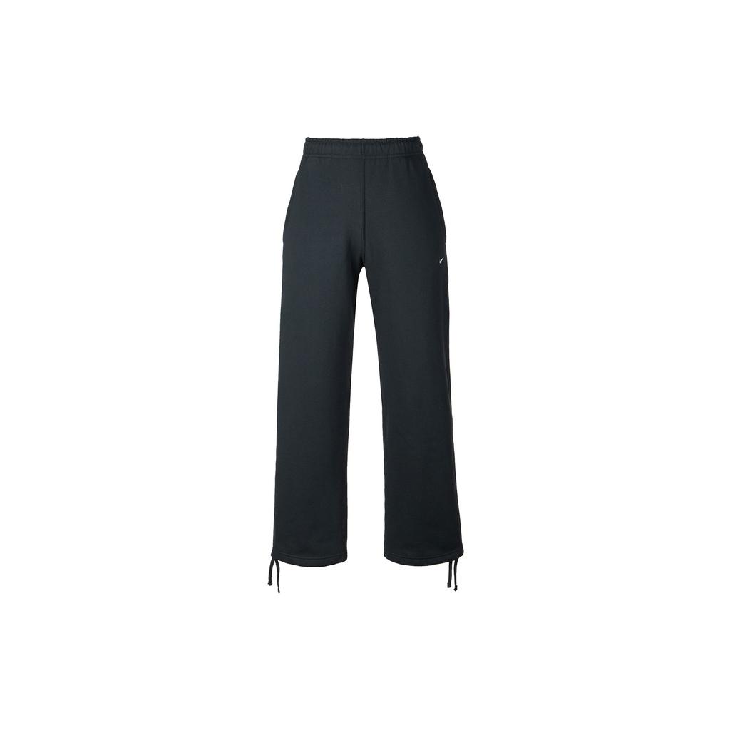 Nike Solo Swoosh Minimalist Style Comfortable And Stylish Classic Fleece Lined Pants Knitted Sweatpants Men's Black HV1091-010