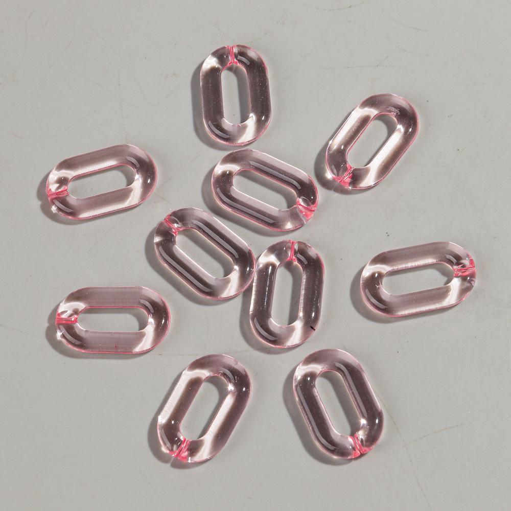 20pcs 20x30mm Clear Colorful Acrylic Oval Link Chain Connector Beads for Jewelry DIY Bracelet Necklace Phone Chain Accessories