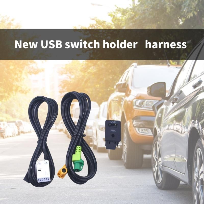 Car Audiophiles Streaming Cable, Wireless Connectivity With USB And 3.5mm Aux Input Adapter For F18 E12 F02 F03 E91 E93