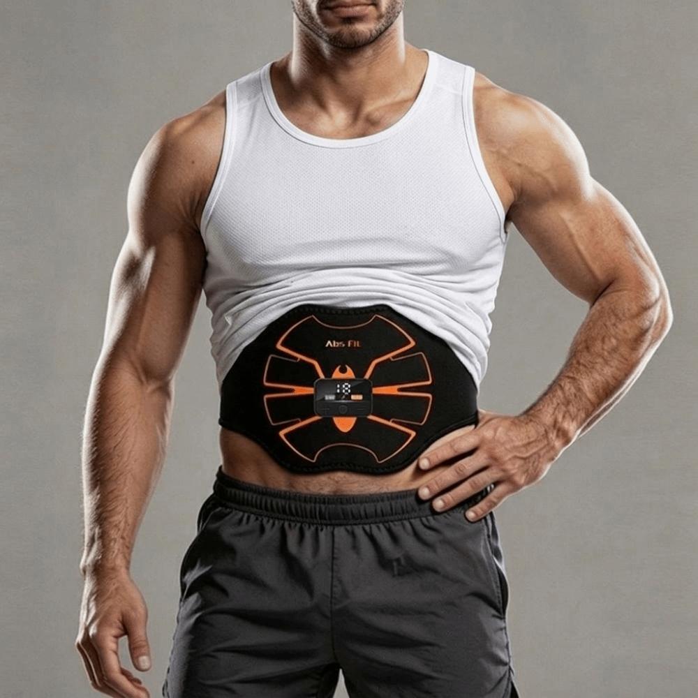 Electric Ab Muscle Trainer Device Portable EMS Muscle Stimulator Abdominal Belt Strength Training