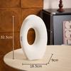 Creative White Gold Ceramic Vase Minimalist Round Flower Pots Desk Decoration Flowers Arrangement Vases Room Aesthetic Decor