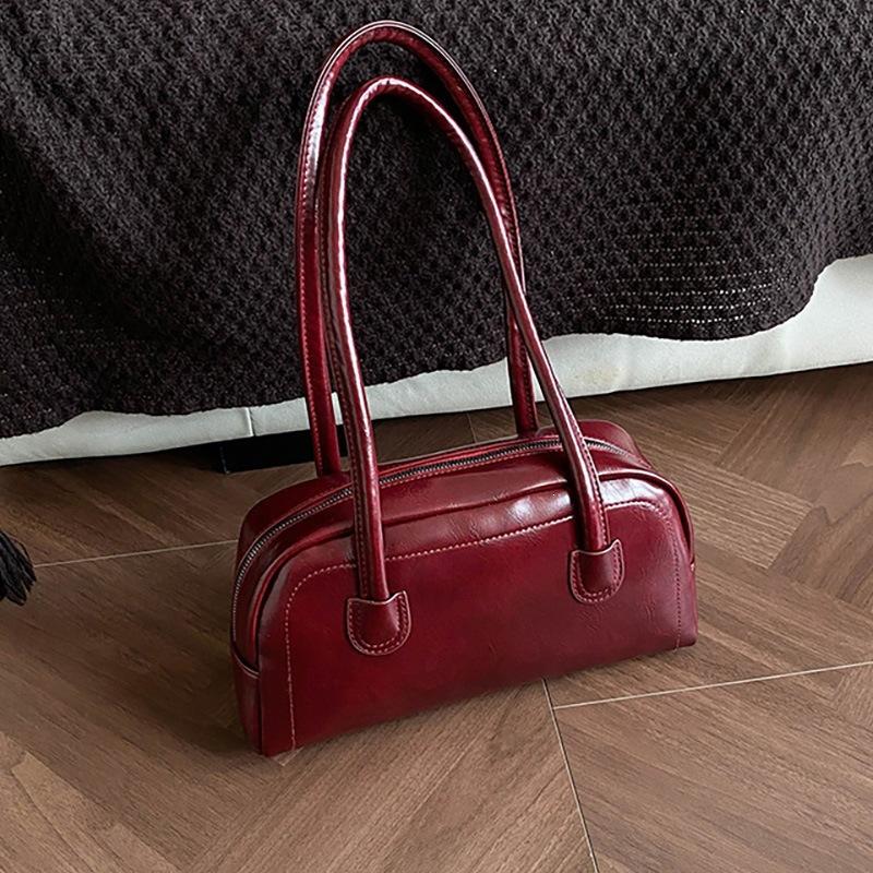 Retro Shoulder-strap Underarm Bag for Ladies, Hand-held Boston Bag