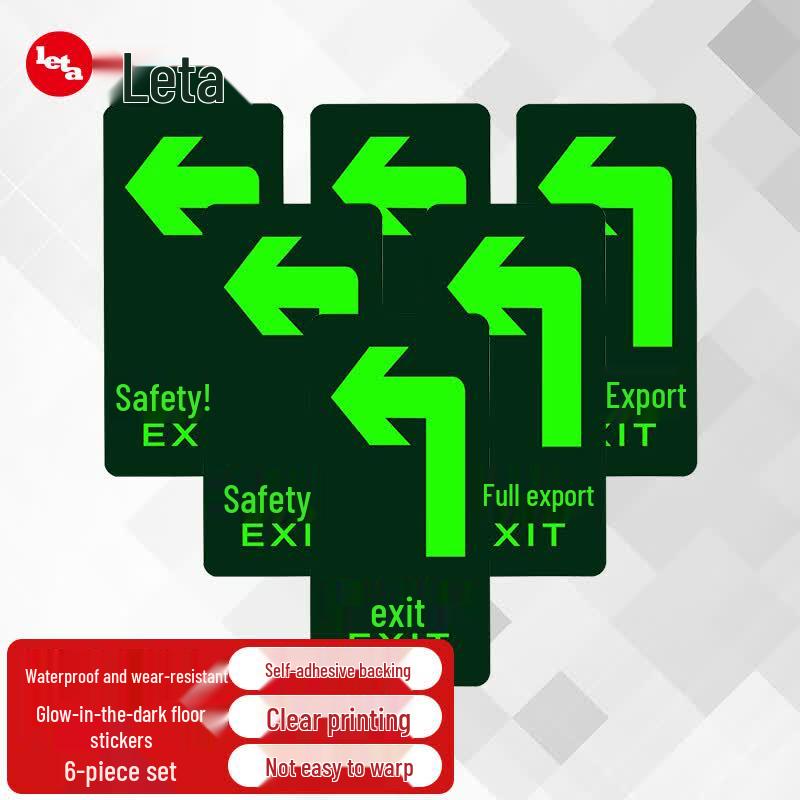 LETA Luminous Safety Exit Floor Stickers