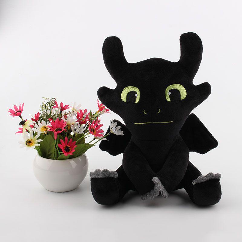 New How To Train Your Dragon 3 Plush Toy Light Fury Black Toothless Soft And Cuddly