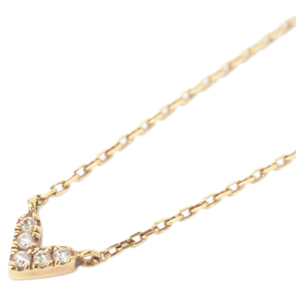 AHKAH K18 Laura Heart Diamond Necklace Yellow GoldUsed