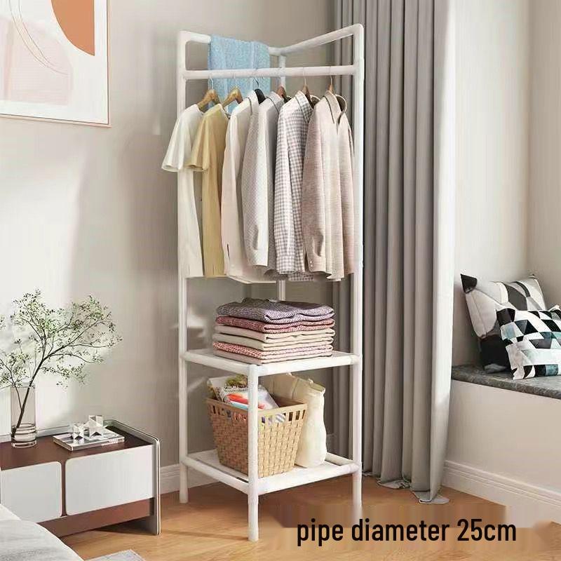Multifunctional Corner Storage Rack for Clothes and Shoes – Detachable, Wall-Mounted Shelf for Bedroom