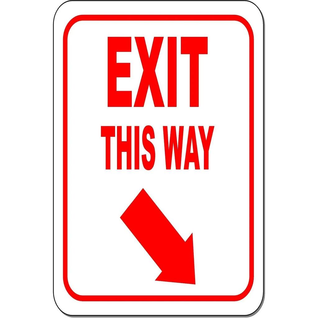 Vintage Ausgang Eingang Abbiegepfeil Metallblechschilder Poster Platte Wanddeko für Bars Garage Café Clubs Pubs Retro Poster Plakette