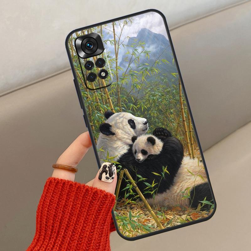 

Cartoon Cute Panda Bear Case For Xiaomi Redmi Note 14 13 12 10 11 15 Pro Plus Cover For Redmi 15 15C 13C 10C 12C 14C Redmi 10