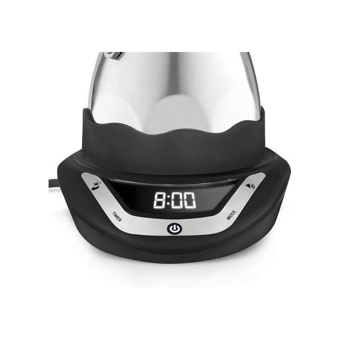 Cafetière italienne électrique - bialetti - moka timer - 6 tasses - 300 ml - inox