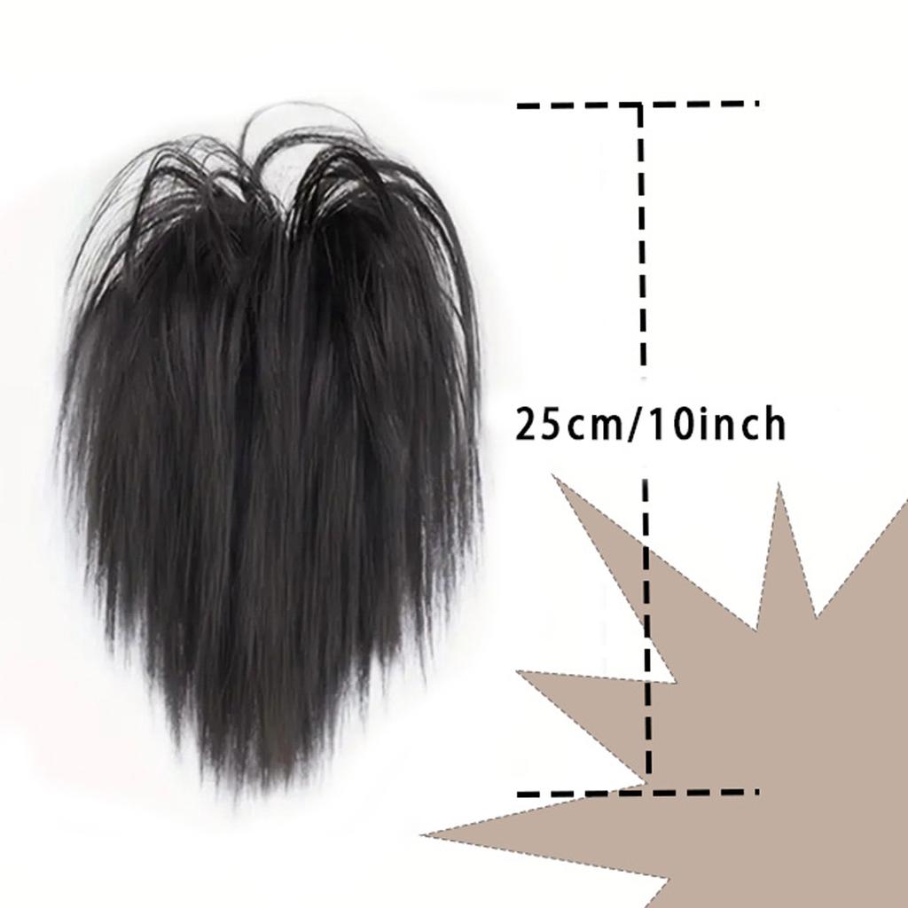Messy Bun Haarteil Krallenklammer Haarknoten Welliges lockiges Haar Zerzaustes Krallenklammer Pferdeschwanz Haarteile Haar mit Klammer für Frauen Haar-Accessoire