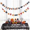 Pendant Flag Halloween Pumpkin Paper Art Party Scenes Layout Pennants Decoration