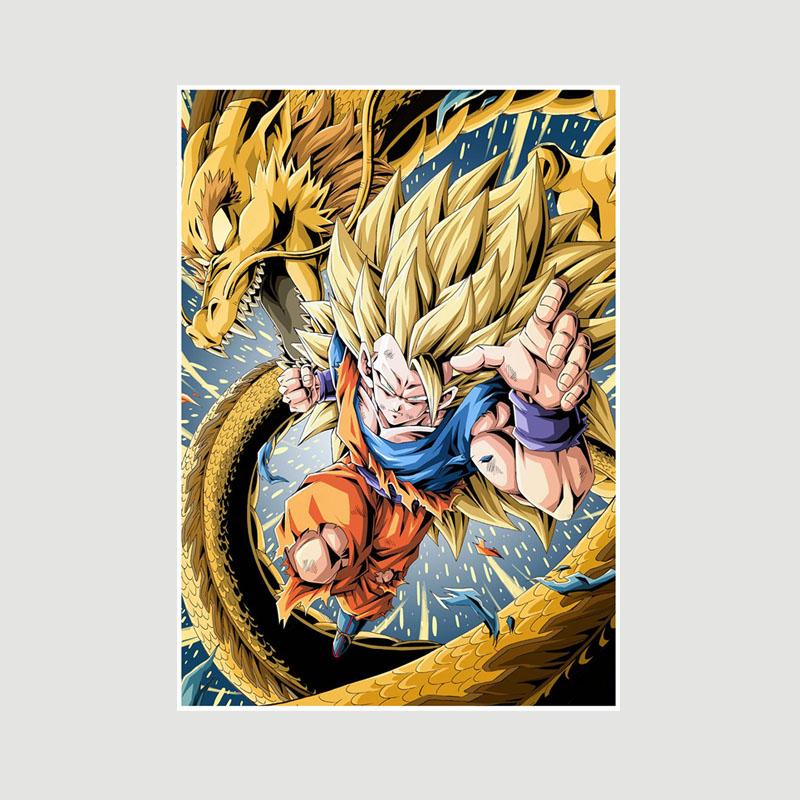 

Класичні аніме Dragon Ball Плакати Білий папір Вінтажні плакати Декор HD Друковані настінні картини Розпис інтер єру Фреска Вітальня Прикраси Картинки 30x21cm
