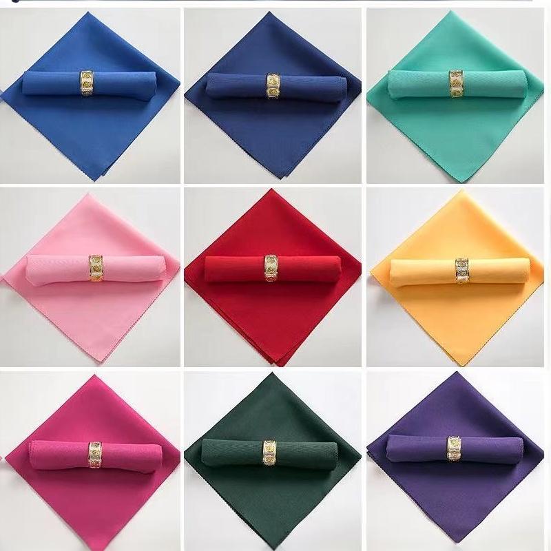 Square Satin Napkins Soft Silk Dinner Napkins Reusable Cloth Napkins Suitable For Weddings Dinners Restaurant Party Decorations