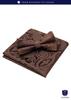 Brown Bow Tie Adult Wedding Bow Tie Formal Paisley Pattern Bow Tie One Touch Bow Tie Chief Set Easy To Put On and Take [HISDERN] Men's Off…