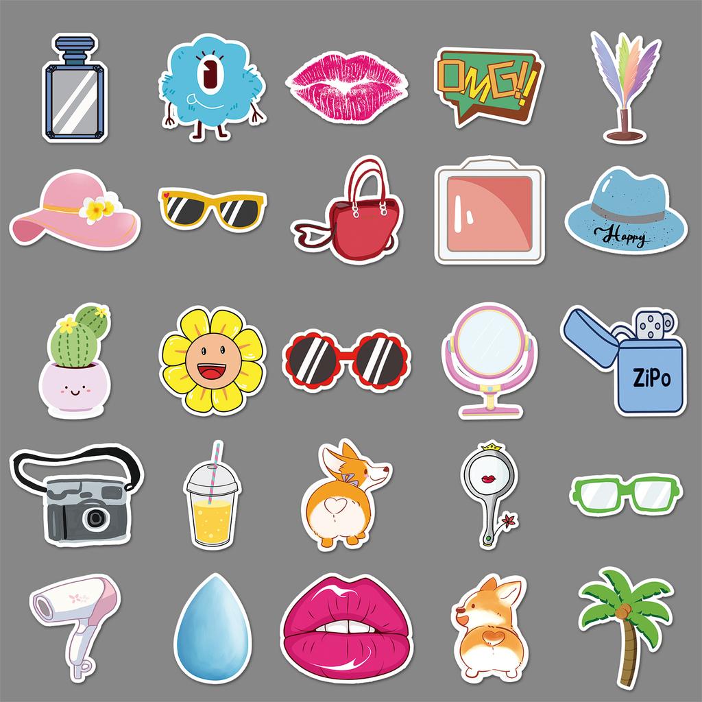 50 Small Fresh Guka Suitcase Suitcase Computer Car Waterproof Cartoon Stickers