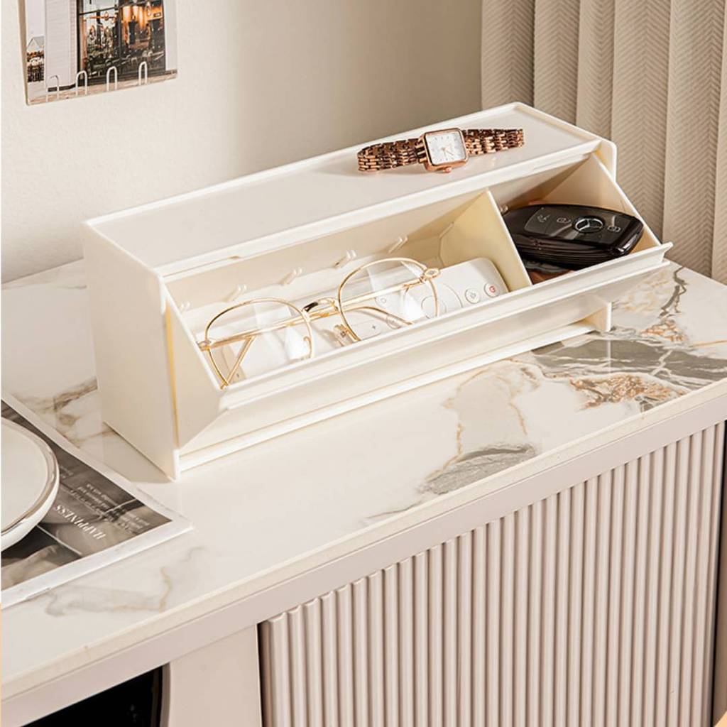 Rectangular Magnetic Storage Box With Lid For Kitchen And Bathroom Organization