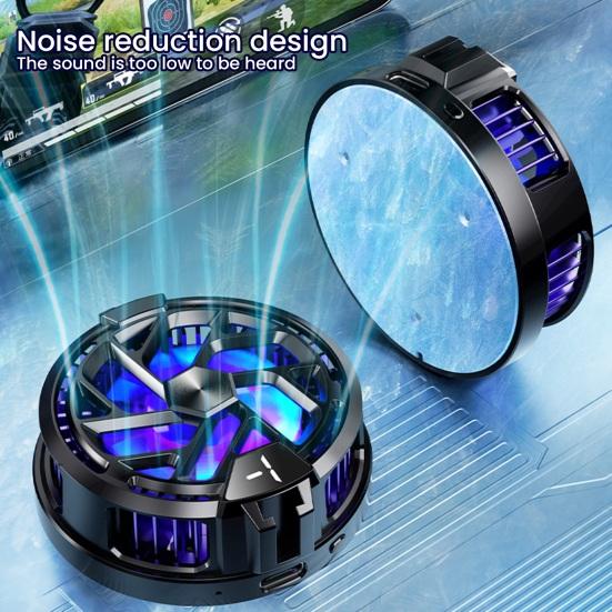 

Кулер для телефона с дисплеем температуры Магнитная RGB-подсветка Регулируемый эффективный охлаждающий радиатор Игровой аксессуар для телефона