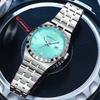 Herren-Edelstahl-Quarz-Armbanduhr 42 mm Großes Zifferblatt Business-Armbanduhr mit Leuchtzeigern Datum Wasserdicht