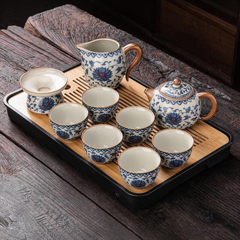 Leino Ru Kiln Lotus Xishi Teapot Set