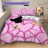 3pcs Heart Web Bedding Set, Breathable and Soft, Suitable for All Seasons, Ideal for Home Use, Suitable for Bedroom Decor 21177